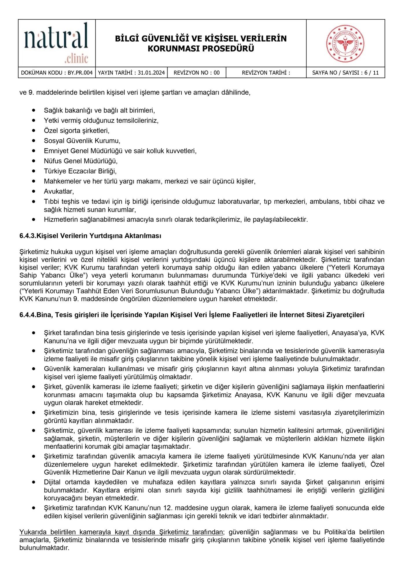 Prosedür belgesi, sayfa 6