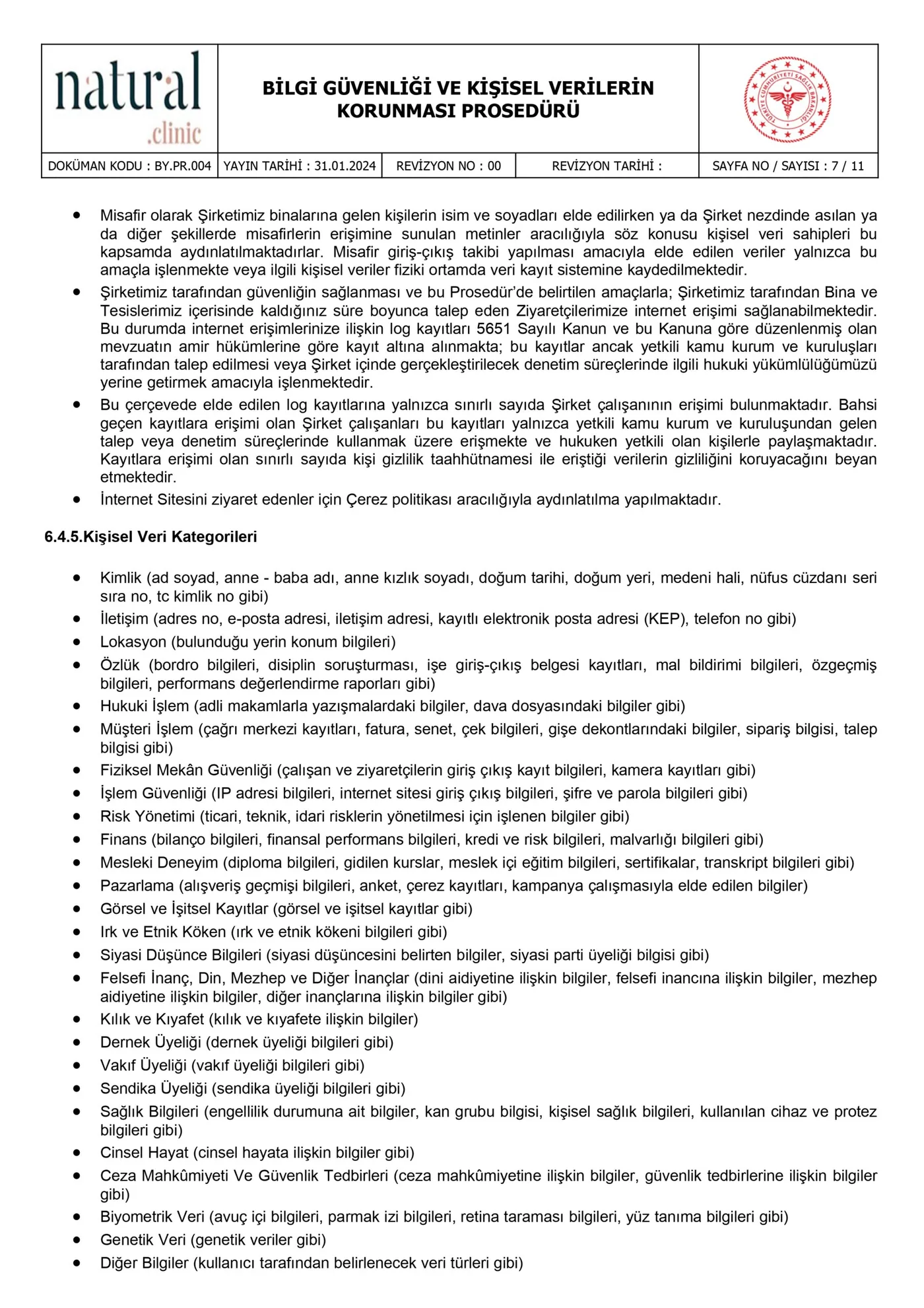 Prosedür belgesi, sayfa 7