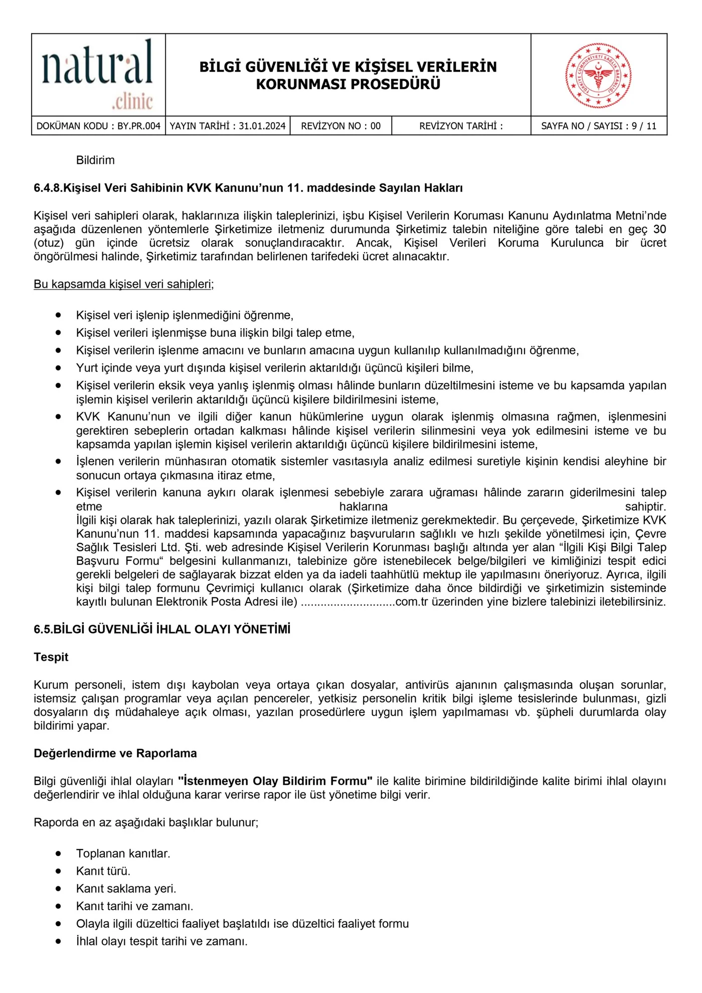 Verfahrensdokument, Seite 9